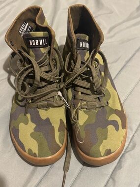 NOBULL Kids' Camo High-Top Sneakers - Olive/Khaki/Brown